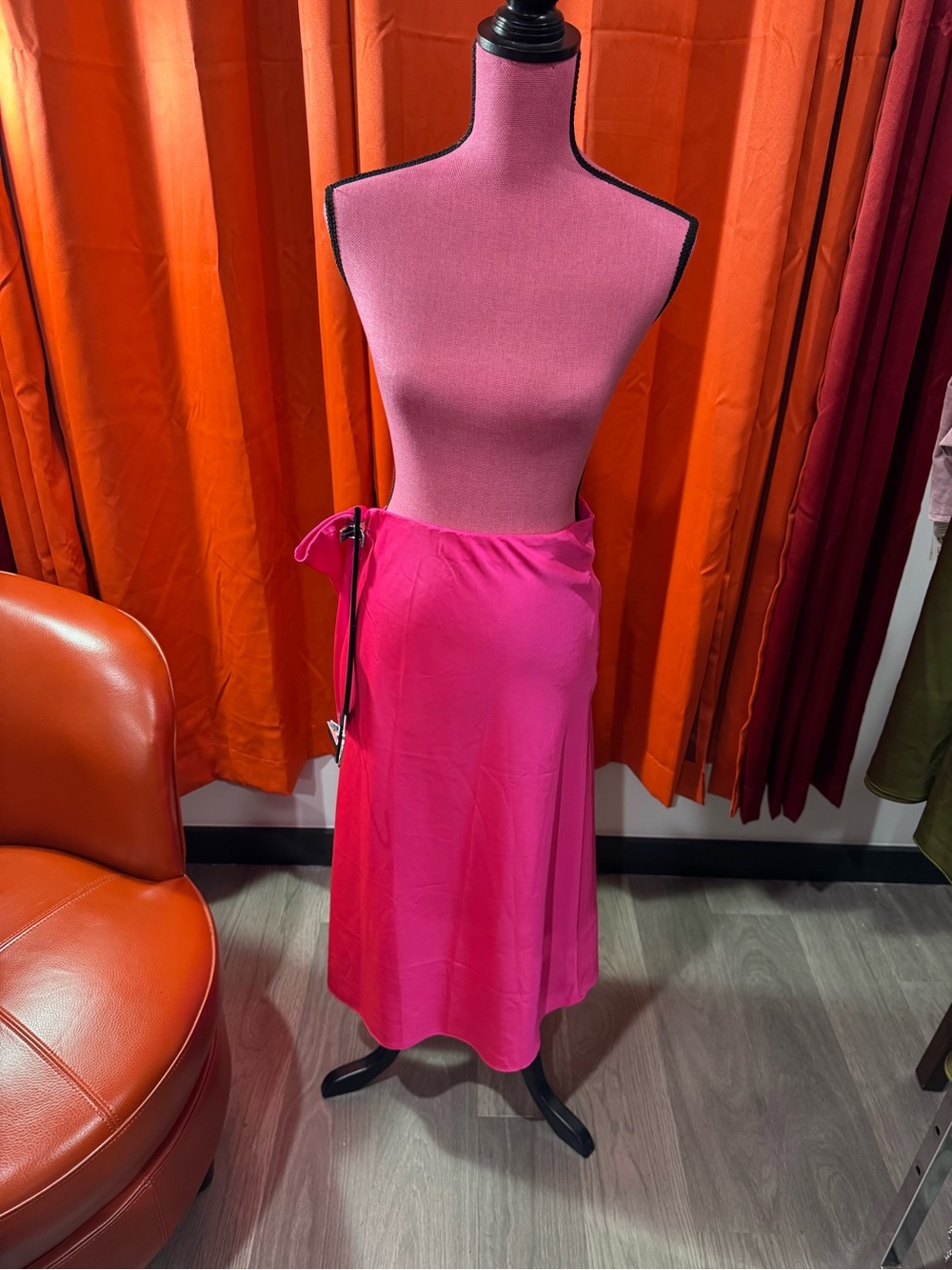 J. Crew Hot Pink Midi Skirt